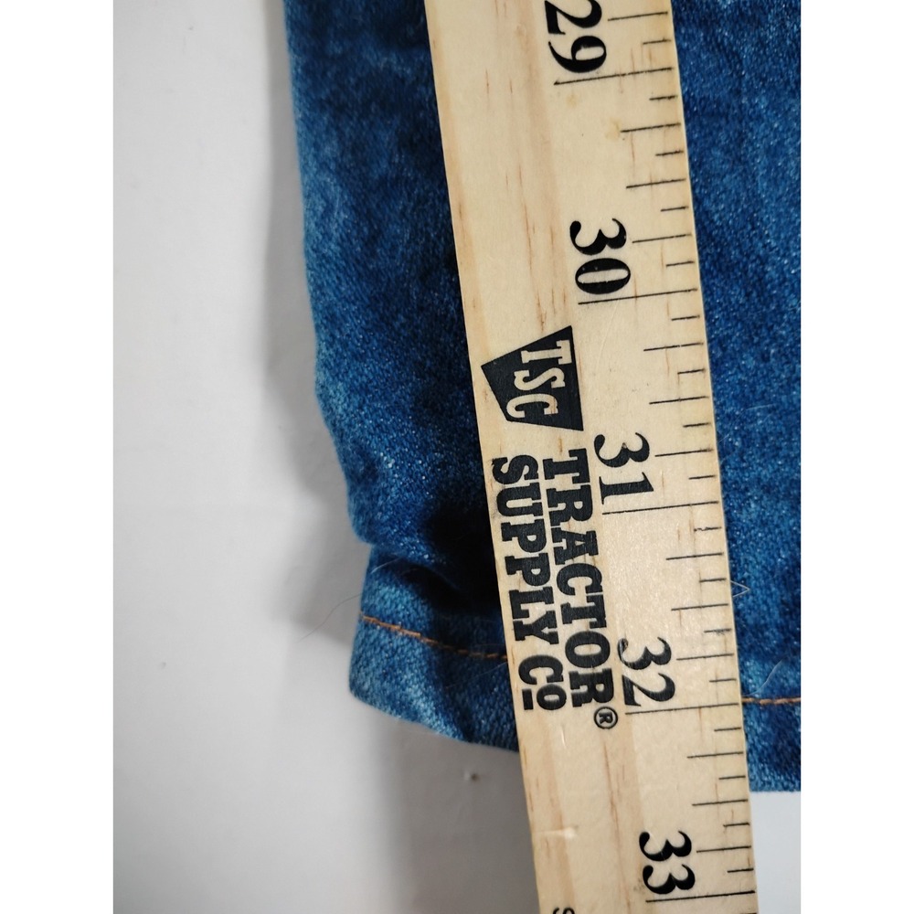 Wrangler Jeans Womens 9/10x32 Blue High Rise Mom Western Made In USA 28x32 - Picture 4 of 9